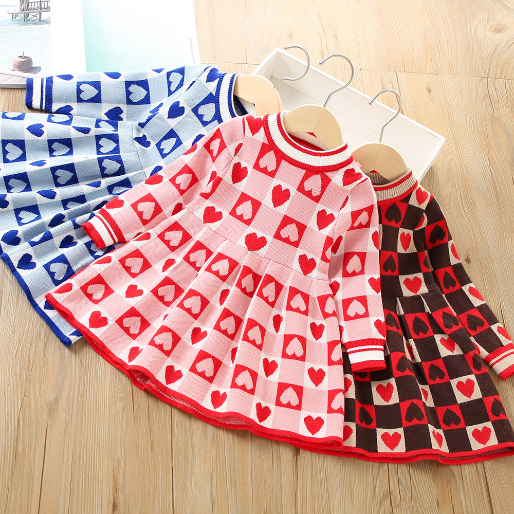 Cute Heart Shape Polyacrylonitrile Fiber Girls Dresses display picture 1