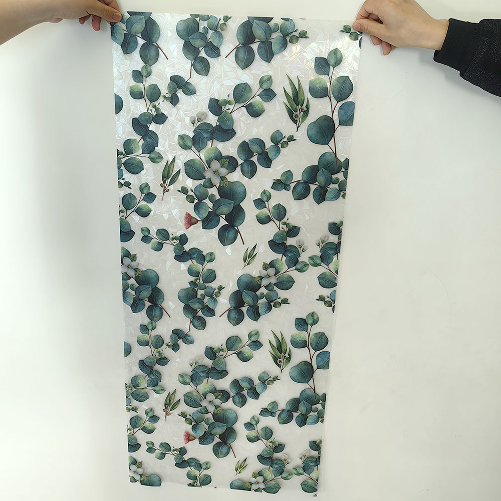140g Weight Glass paster Home Textiles & Decor Type PVC Material Leaf Pattern Casual, Pastoral Style Casual Pastoral Leaf PVC Glass Paster Wall Art 35