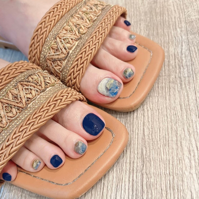 J-368 Blue Gradient Fake Nails Cross-Border Blue Gradient Beach Style Simple Wearable Nail Tips Wholesale J-368 Blue Gradient Fake Nails Cross-Border Blue Gradient Beach Style Simple Wearable Nail Tips Wholesale