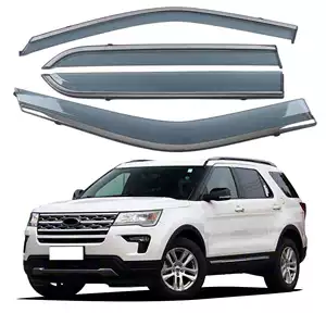 Ford Explorer 13-18 üçün Xüsusi Parlaq Zolaqlı Pəncərə Vizorları