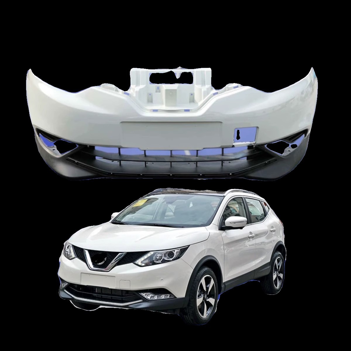 Applicable to Nissan Qashqai Front Bumper 08-15/16-18 /19-22 Original Car Baking Paint Front and Rear Bars Anti-collision Bars