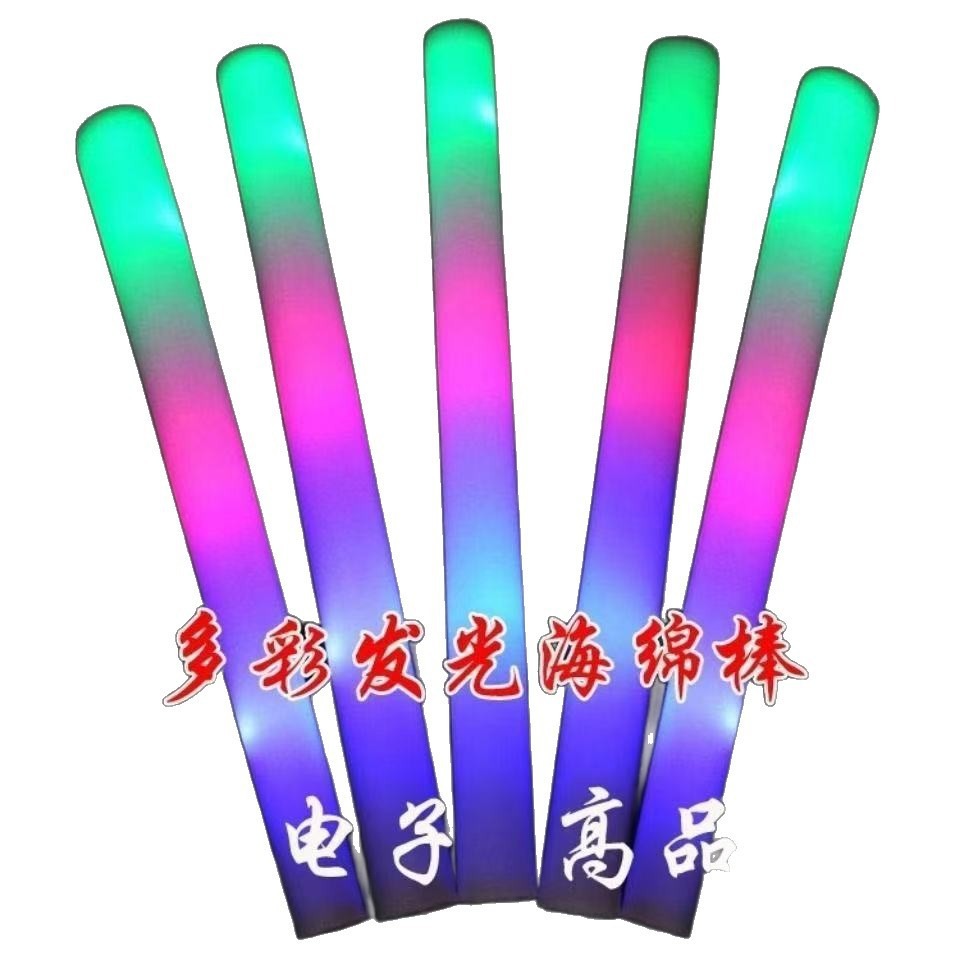 Colorful glow sticks, concert glow sticks, bar cheerleading glow sticks, luminous foam sticks for party atmosphere