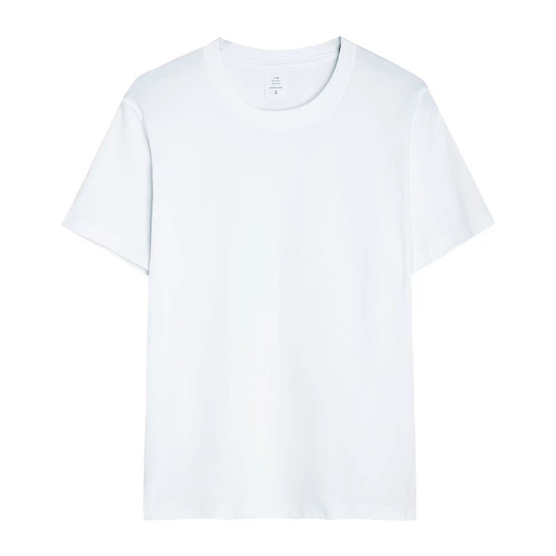Camiseta de manga corta de los hombres camisa de fondo de color sólido ropa de clase de los hombres de moda ropa reservada marca de moda de verano blanco puro media manga