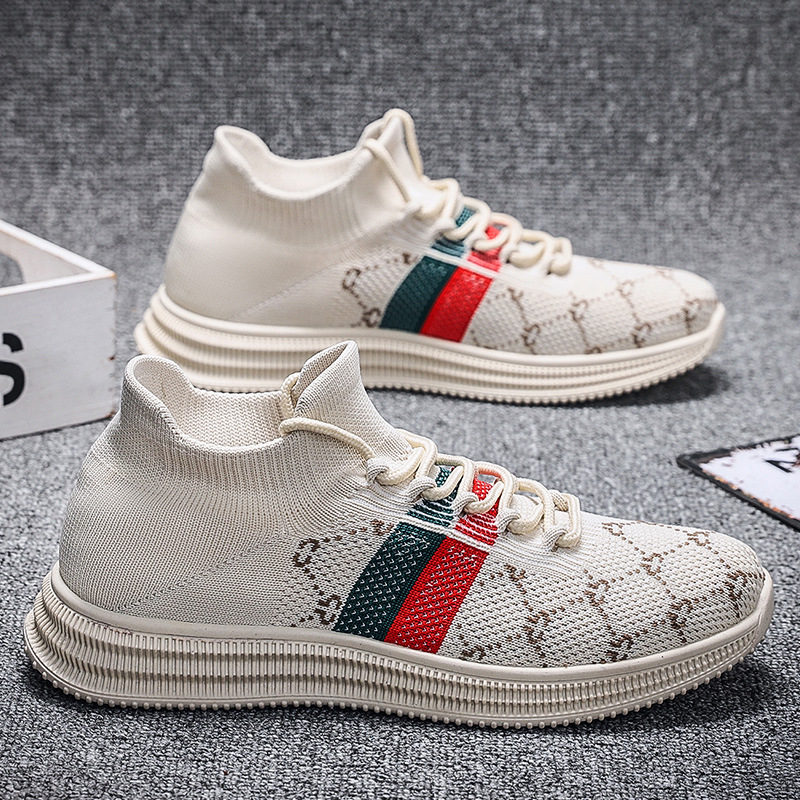 Herrenschuhe Sommer neue fliegende Weberei lässige Sportschuhe Herren trendige Schuhe Allgleiches trendige Sockenschuhe Herren weiche Sohlenschuhe Herren_voghion.com