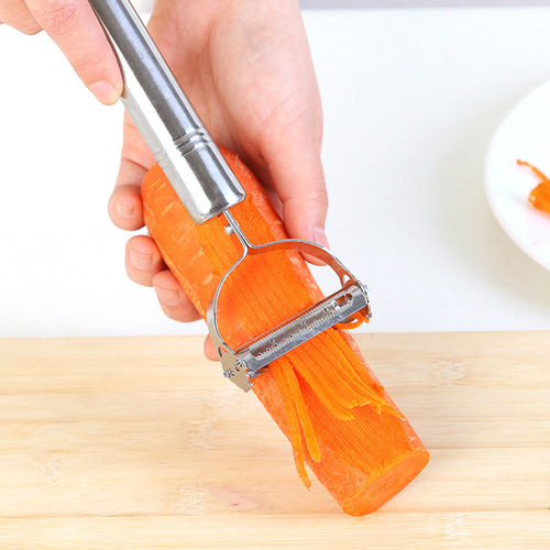 Multifunctional dual-purpose stainless steel smiling face peeling knife vegetable and fruit grater apple peeler kitchen gadgets