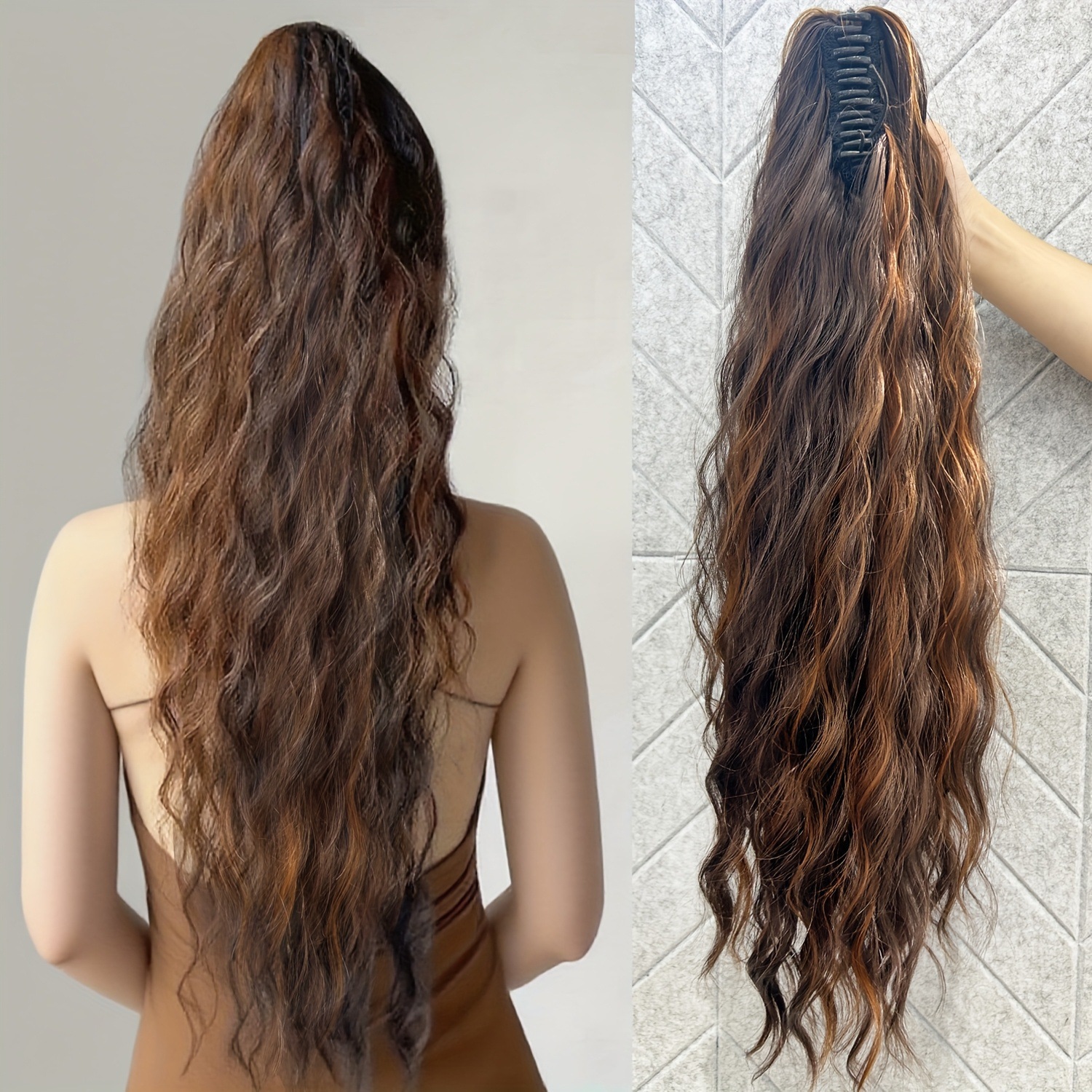 Spot al por mayor 26 pulgadas aguas onduladas agarrando clip cola de caballo Europa y Estados Unidos modelo transfronterizo