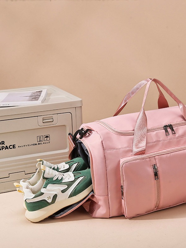 Bolsa de viaje multifuncional transfronteriza de hombro plegable de gran capacidad, bolsa de viaje corto, bolsa de equipaje independiente para zapatos, bolsa de fitness
