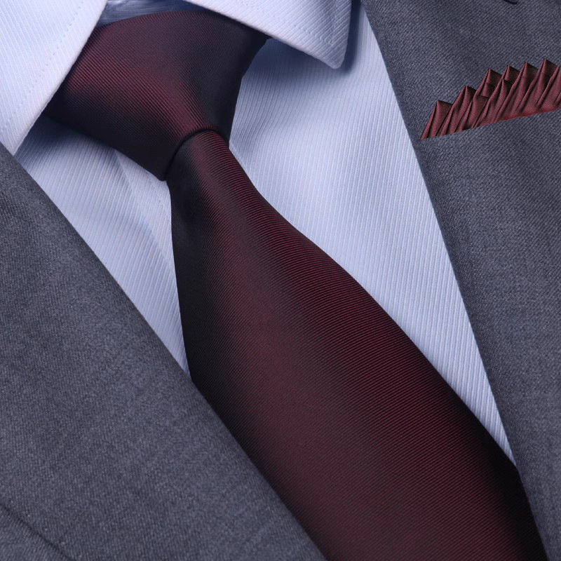 (지퍼형) 8cm 엘레강스 와인색 넥타이