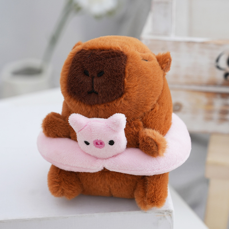 癒し系萌えペットカピバラ水泳輪ぬいぐるみカピバラ子供人形バッグぬいぐるみ卸売り|undefined