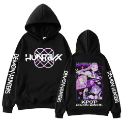 Anime K-Pop Demon Hunters Hoodie Harajuku Hip Hop Pullover