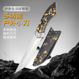 跨境爆款便携家用水果刀户外野餐西餐刀露营随身登山锋利高硬度刀