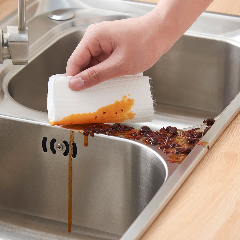 Desechable perezoso trapo no tejido húmedo y seco limpieza cocina tejido absorbente trapo hogar al por mayor absorción de aceite