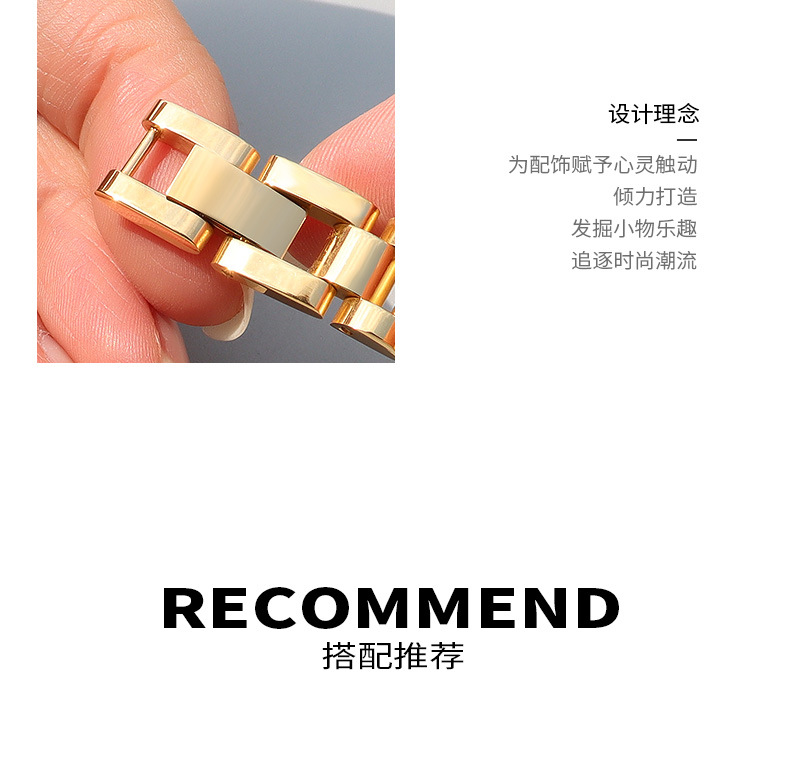 Bracelet En Acier Titane Géométrique Simple En Gros display picture 6