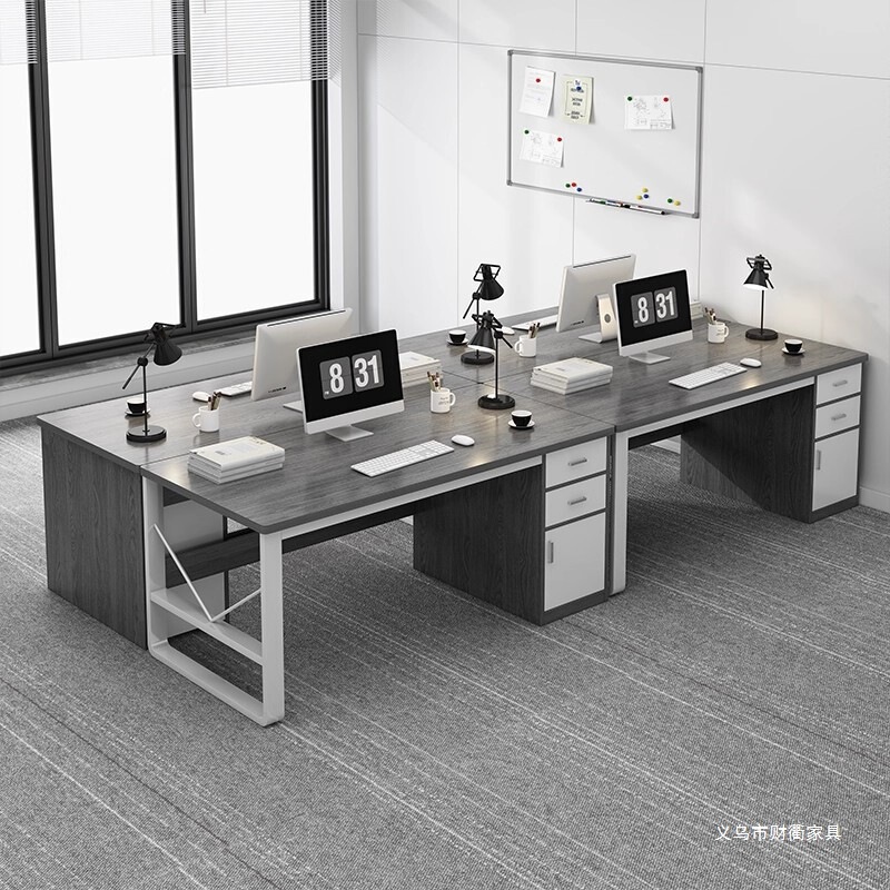 Office Desk, Staff Workstation, Simple Modern Office Desk and Chair Combination, Simple Staff Work Station, Home Computer Desk