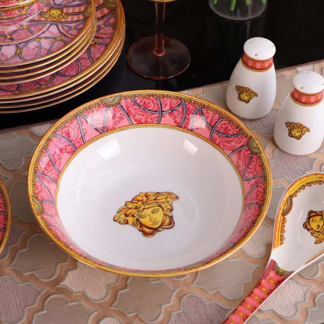 Ceramic tableware, set, gift box, European style, light luxury style