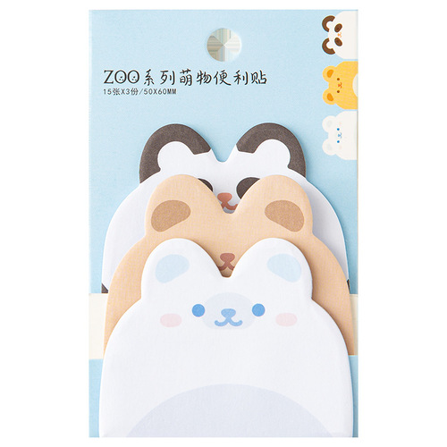 Cute cartoon sticky notes three layers Korean ins girl notes n times sticky notes learning sticky notes wholesale