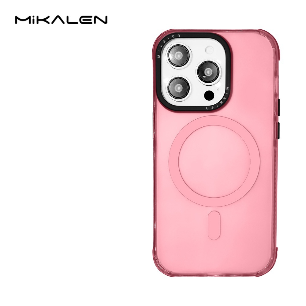 Apio magnético esmerilado de color caramelo simple para iPhone16ProMax Premium Sense 15 Funda para teléfono móvil 13 Apple 14 Mujer