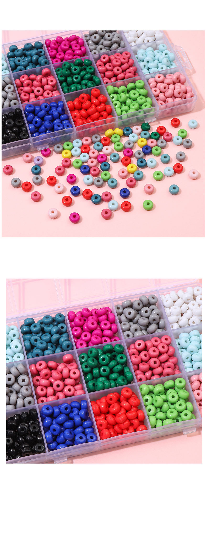 100 PCS/Package Arylic Solid Color Beads display picture 1