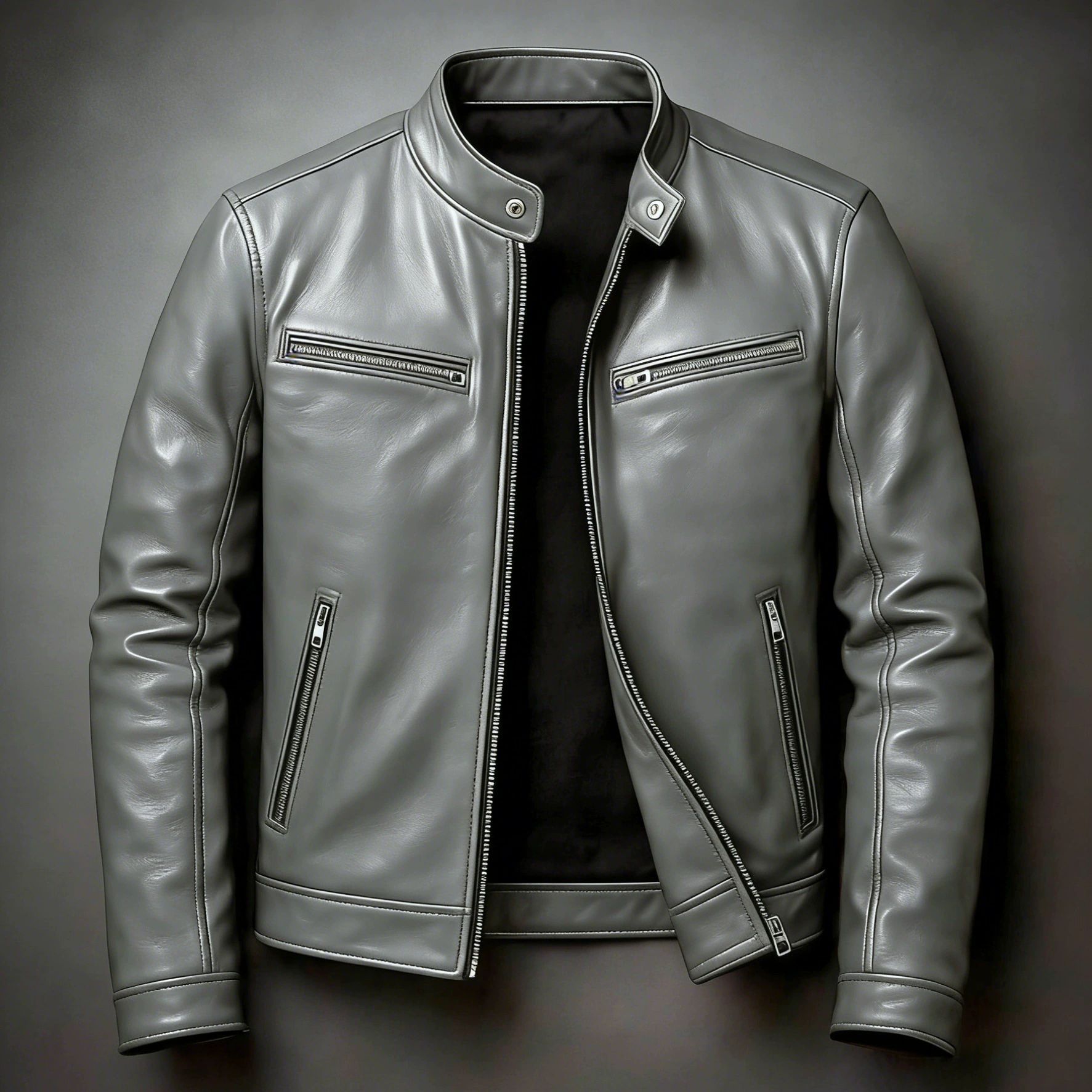 Locomotora transfronteriza chaqueta de cuero PU hombre chaqueta de cuello delgado chaqueta de piloto punk Europa y América comercio exterior ropa de hombre al por mayor