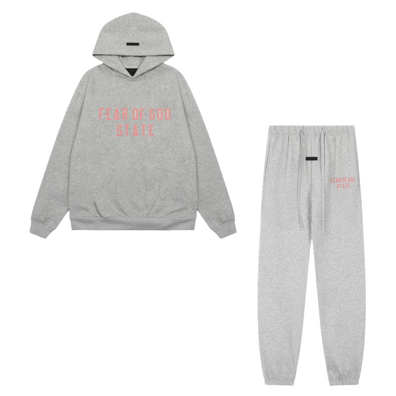 FOG ESSENTIALS Temporada 10 Impresión de letras de estilo americano Suéter Suelto Set de moda masculina Transfronterizo image 12