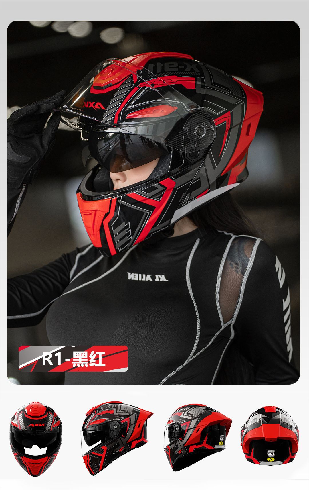 3C/Dot Certified Motorcycle Helmet for Men, Winter Warm Motorcycle Flip-Up Helmet for Women, All-Season Electric Vehicle Safety Helmet