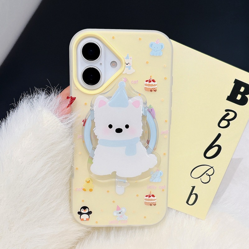 Soporte magnético tostado de fondo amarillo berenjena-dos en uno gjd