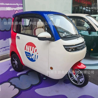 厂家供应家用代步三轮车全封闭2门3座成人电动电瓶车小型电动车