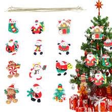 姜饼人圣诞节装饰品跨境专供 雪花圣诞老人房子创意挂件场景布置