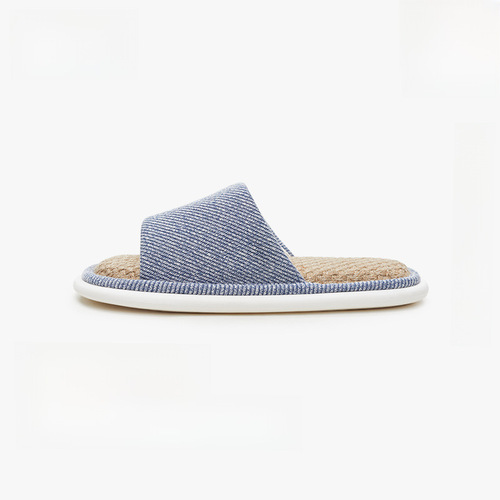 Women's Summer Thick Sole Linen Slippers, Autumn/Winter Home Couple Indoor Wooden Floor All Seasons Cotton Linen Slippers for Men