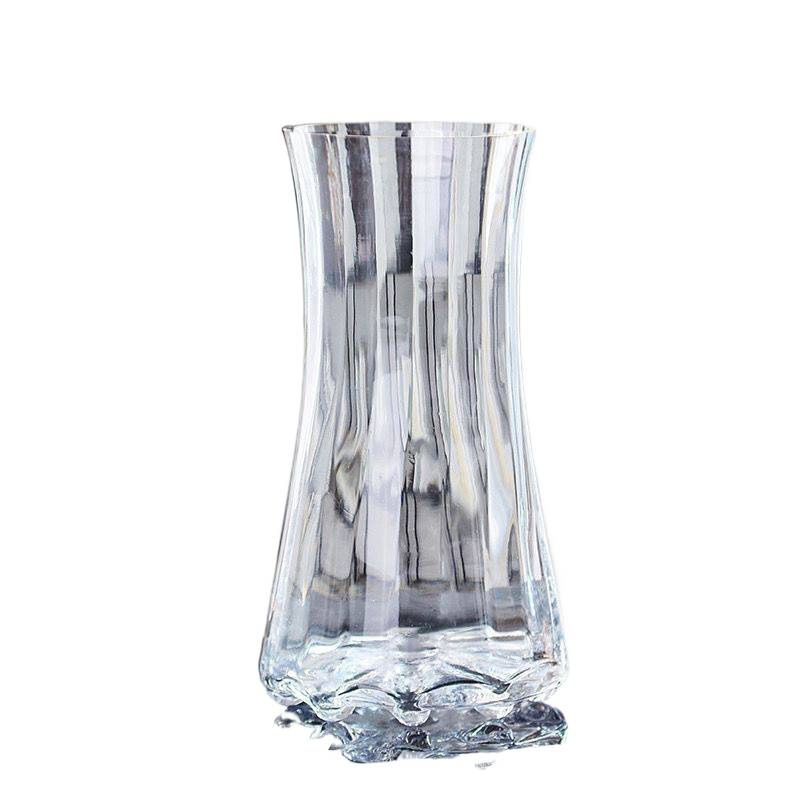 Flores de vidrio de lujo ligero y simple, flores de lirio de agua, arreglos de flores de la sala de estar nórdicos, adornos creativos.