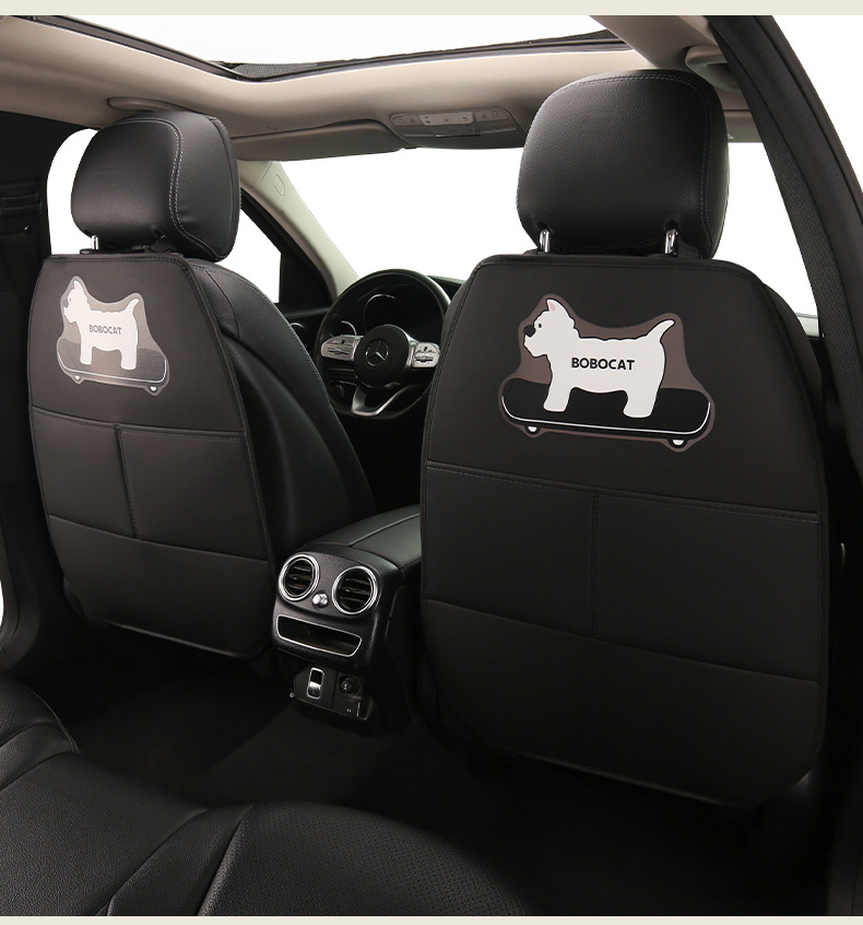 Long Cartoon Dachshund Design Anti-Kick Mat for Women, Car Seat Back Anti-Dirt and Anti-Kick Pad