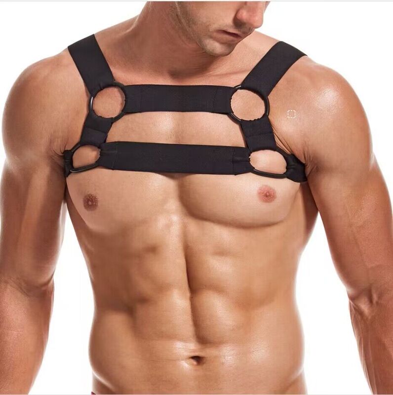 Cross-Border Fashion Men's Shoulder Strap Fitness Shoulder Protector Polyester Elastic Band Sports Muscle Portable Men's Fun Cross-Border