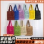 大容量字母手提新款草编包