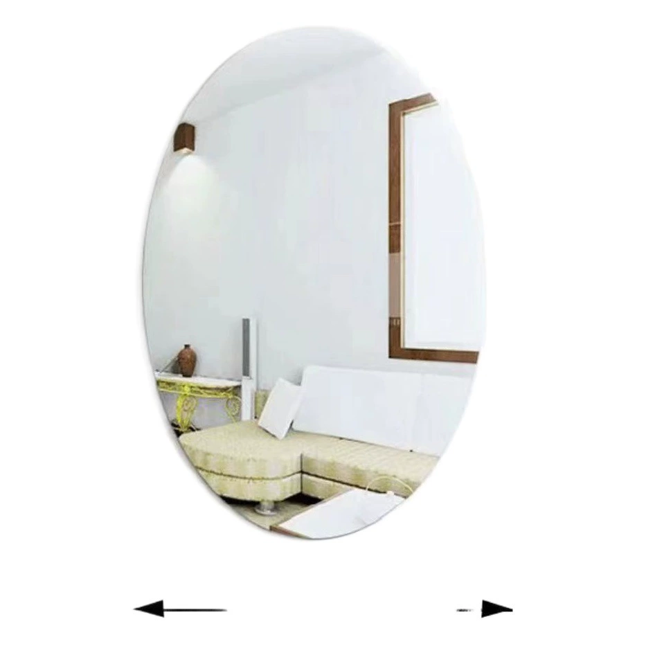 Овальные акриловые наклейки-зеркала на стену, наклейки-зеркала неправильной формы, зеркало для ванной комнаты, мягкое зеркало в стиле инс