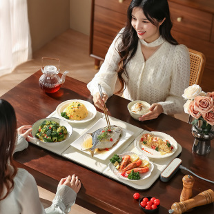 Food Warming Board Household Heating Dining Table Insulation Pad Folding Hot Food Electric Heating Plate European Standard British Standard