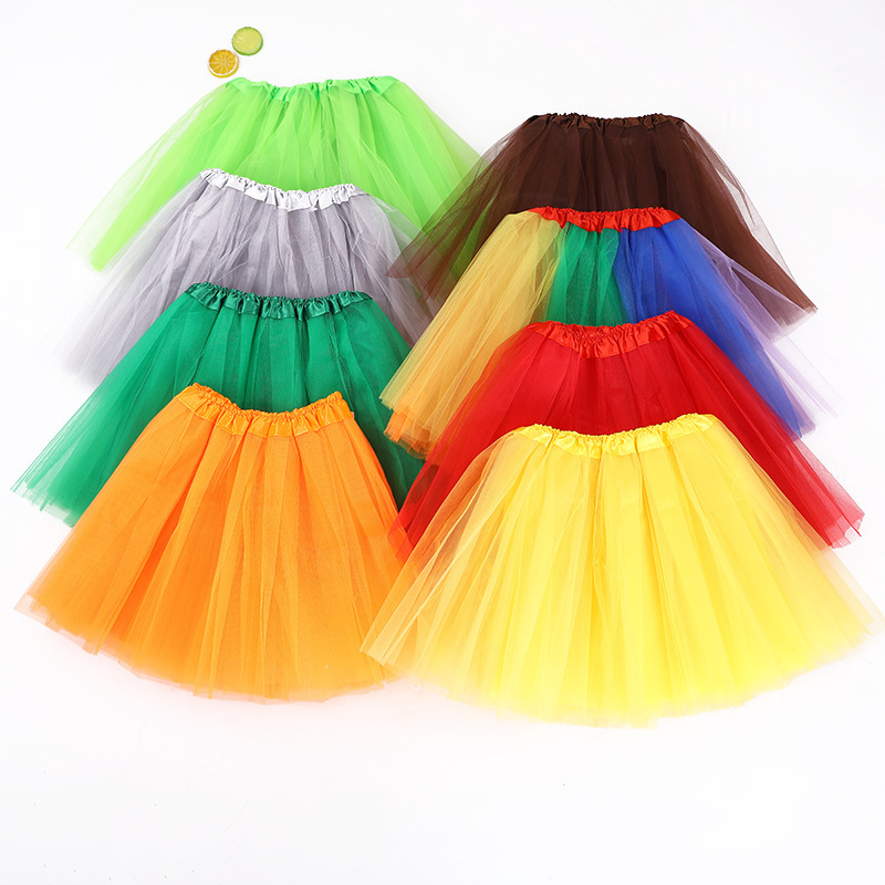 Three-layer lined European and American pettiskirt adult tutu skirt mesh skirt ballet dance princess skirt TUTU skirt