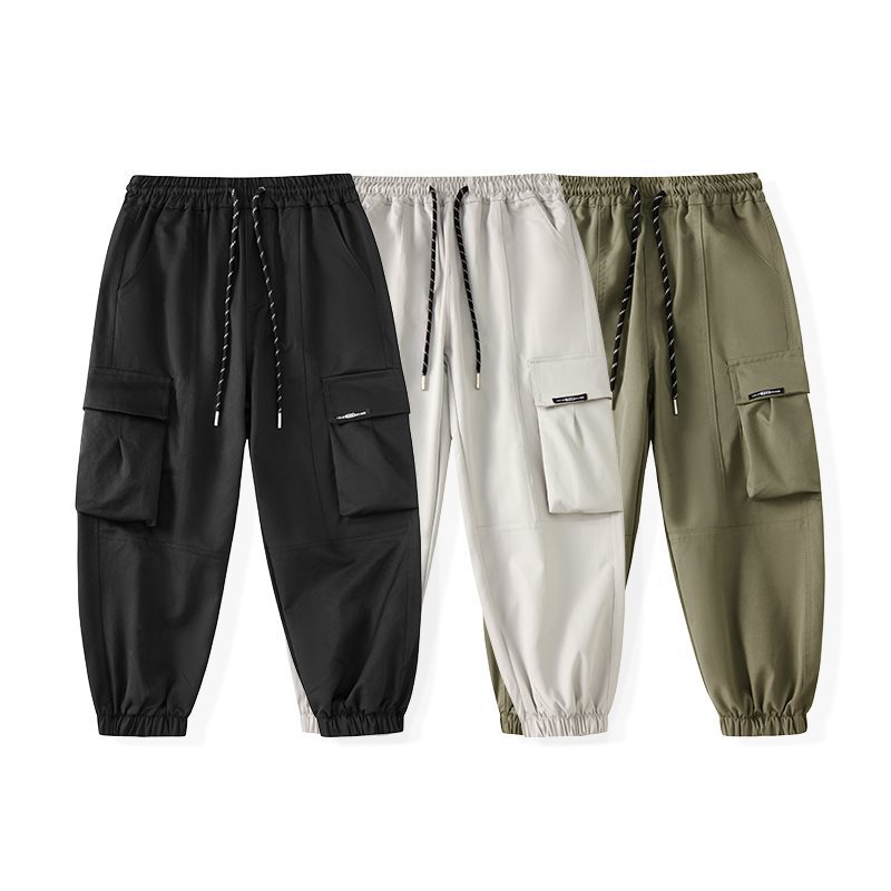 Boys' trousers, autumn and winter style, outdoor work pants, warm winter wear, 2025 new style long pants