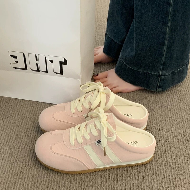 包头拖鞋女外穿新款黄色德训鞋半拖无后跟阿甘鞋一脚蹬女鞋|undefined