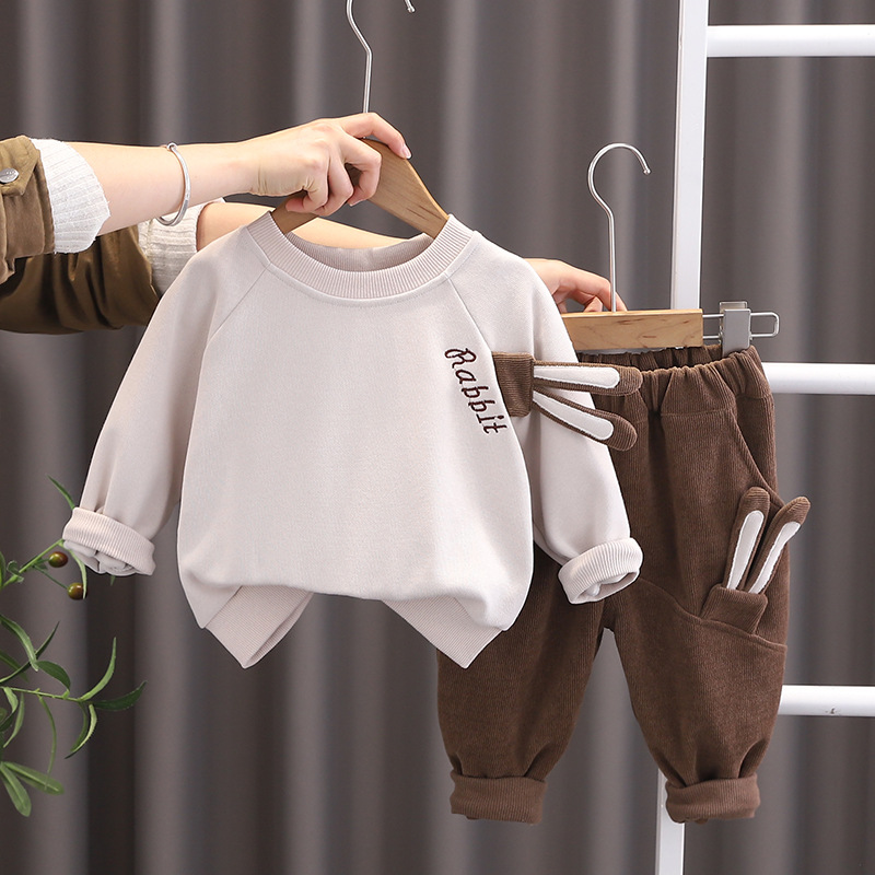 Vauvan asu pojille tytöille 2024 uuden tyylin lasten kevät ja tyylikkäät päällysvaatteet syksyn urheilu kaksiosainen setti_voghion.com
