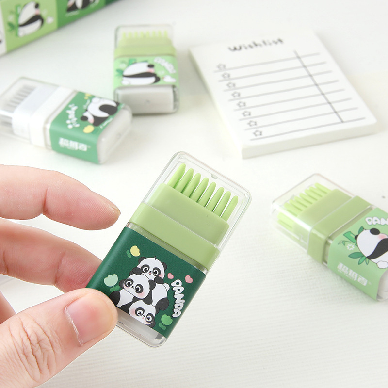 Tuanzhi panda cepillo Le borracha goma suave cabeza de cepillo limpio menos residuos borrar artículos de papelería de aprendizaje de estudiantes primarios