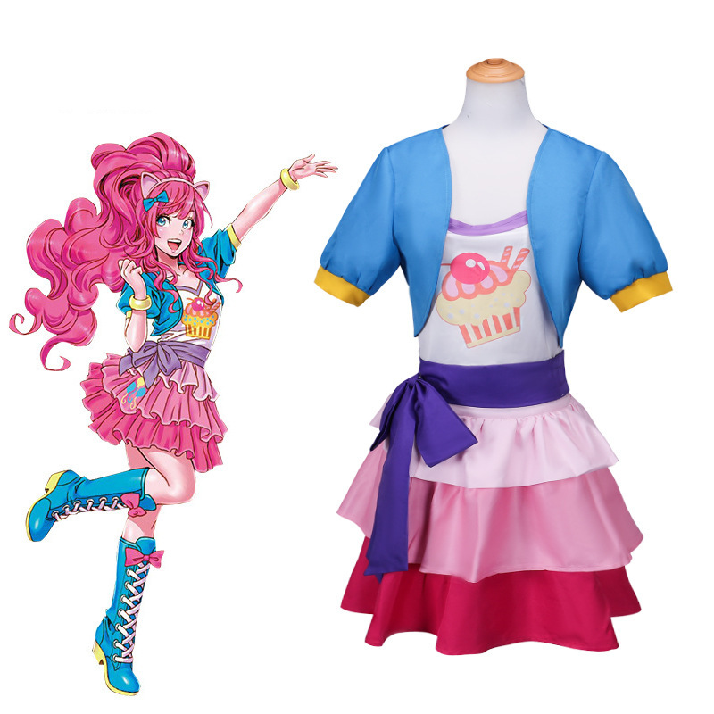 Pony Polly cos Biki Personified Pingqi Pie cosplay Costume Shoes Cute PP Princess Dress cosplay