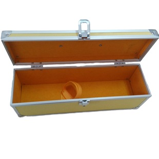 Production of aluminum alloy frame single red wine box portable gift wine box hardcover gift box