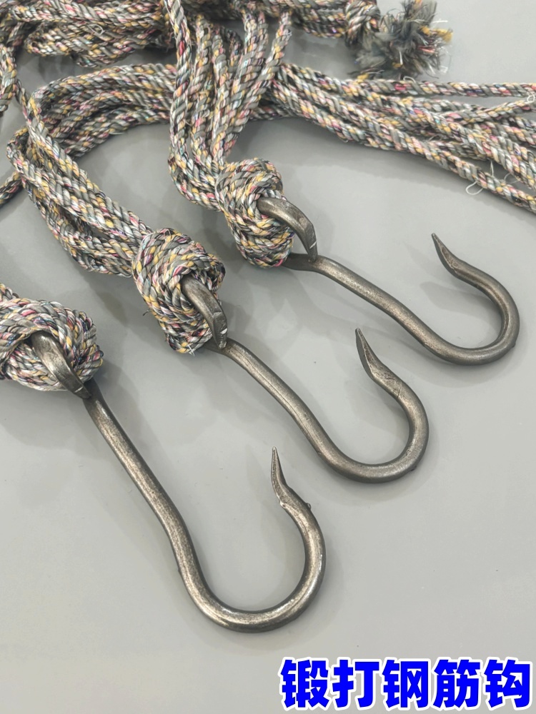 大号挑水扁担钩子钢铁钩挂钩S钩吊钩起重钩建筑工地挑土园林工具