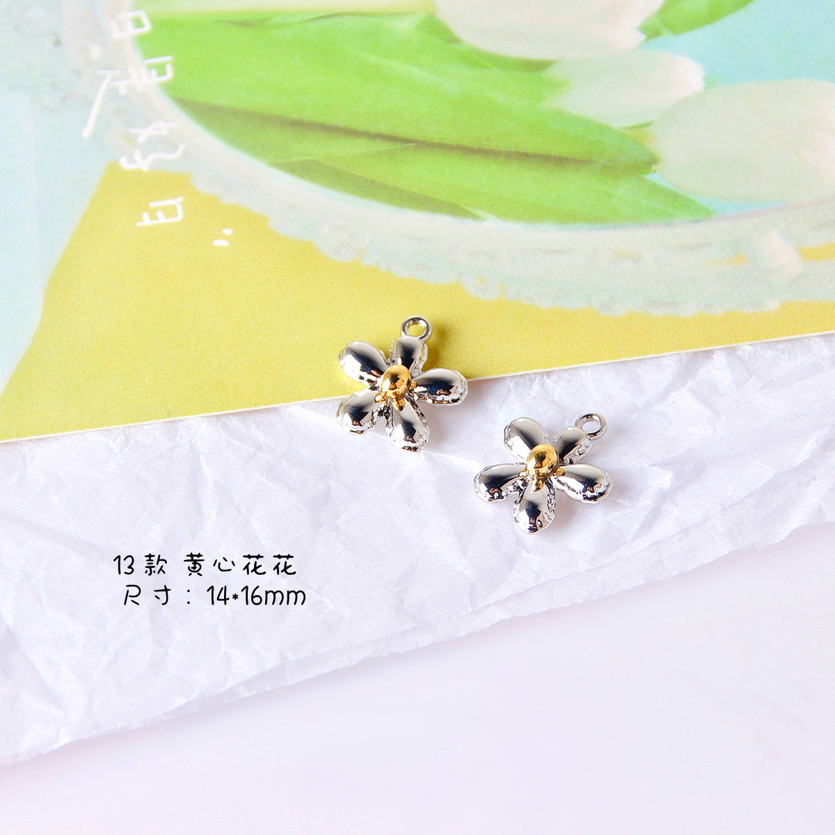 Hada lustre Cruz de plata estrella Rosa colgante hecho a mano diamante estrella DIY pendientes material Accesorios