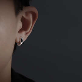 925耳环耳钉男潮设计小众个性男款耳扣冷淡风欧美耳圈耳饰