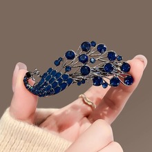 新款一字夹弹簧夹后脑勺半扎盘发夹发卡横夹发饰蝴蝶结水晶发夹女