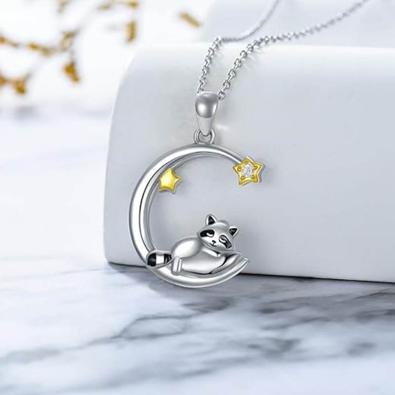 cartoon moon-shaped lamp with animals