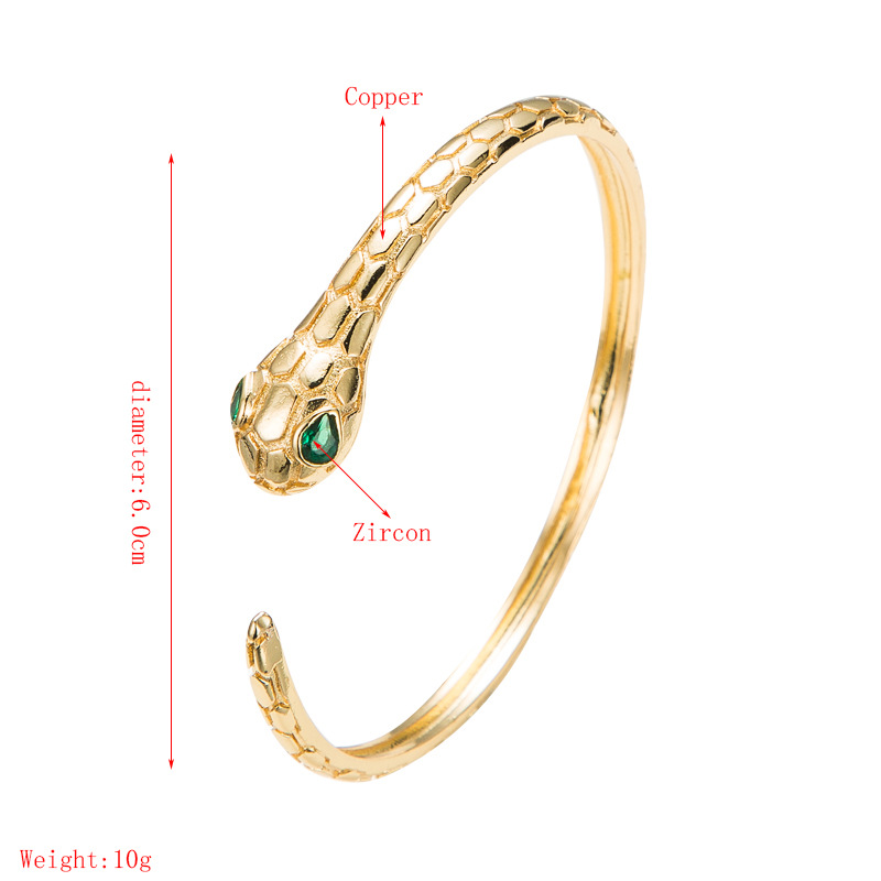 Fashion Snake-shaped Copper Bracelet Wholesale display picture 1