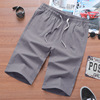 7分裤男纯棉夏天短裤男棉麻薄款运动裤潮大裤衩男士5XL中裤马裤|ms