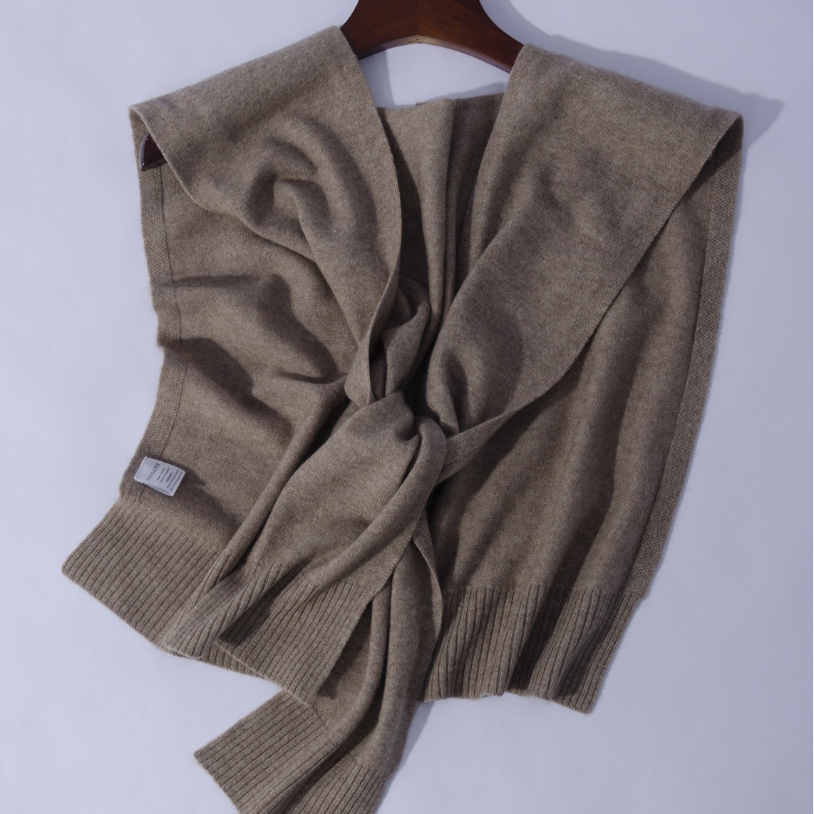 Fábrica de Mongolia Interior cabello recto de lana mezclada de punto caramelo color pigmento primavera otoño invierno sala de aire acondicionado calentamiento ligero pequeño hombro